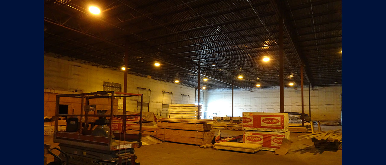 Lumber Storage warehouse before