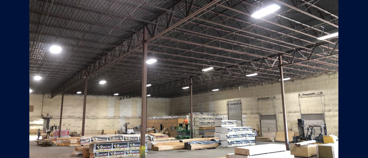 Lumber Storage warehouse after